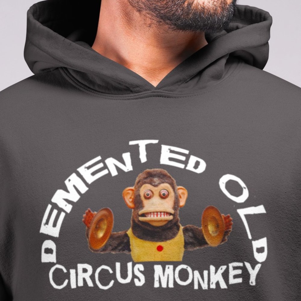 DEMENTED OLD CIRCUS MONKEY HOODIE - ARTHUR SPOONER KING OF QUEENS HOODY